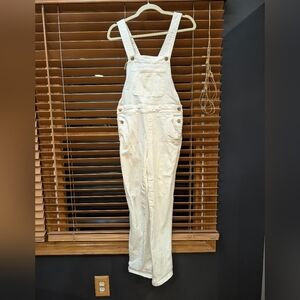 Pilcro and the Letterpress Cream Denim Overalls